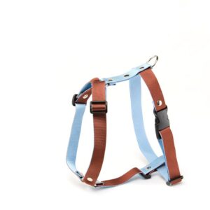 ALTEREGO — Harnais pour chien bleu et marron 45/65 cm x 25 mm