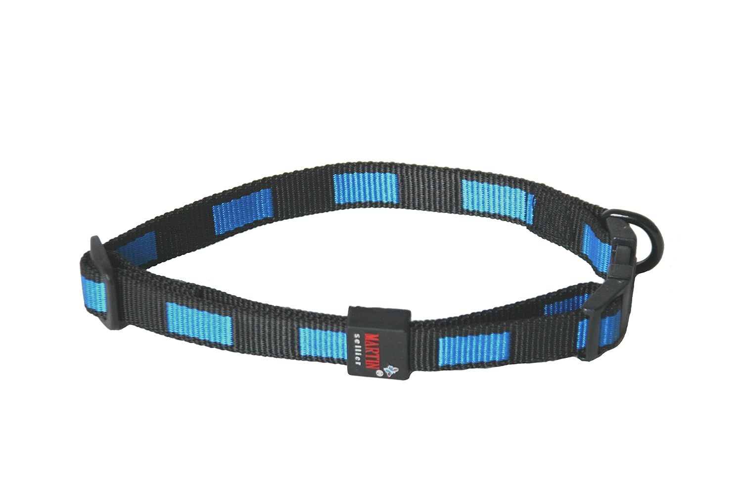 MARTIN SELLIER Matrix — Collier réglable en nylon bleu/noir