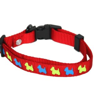 MARTIN SELLIER — Collier réglable pour chien rouge 16 mm