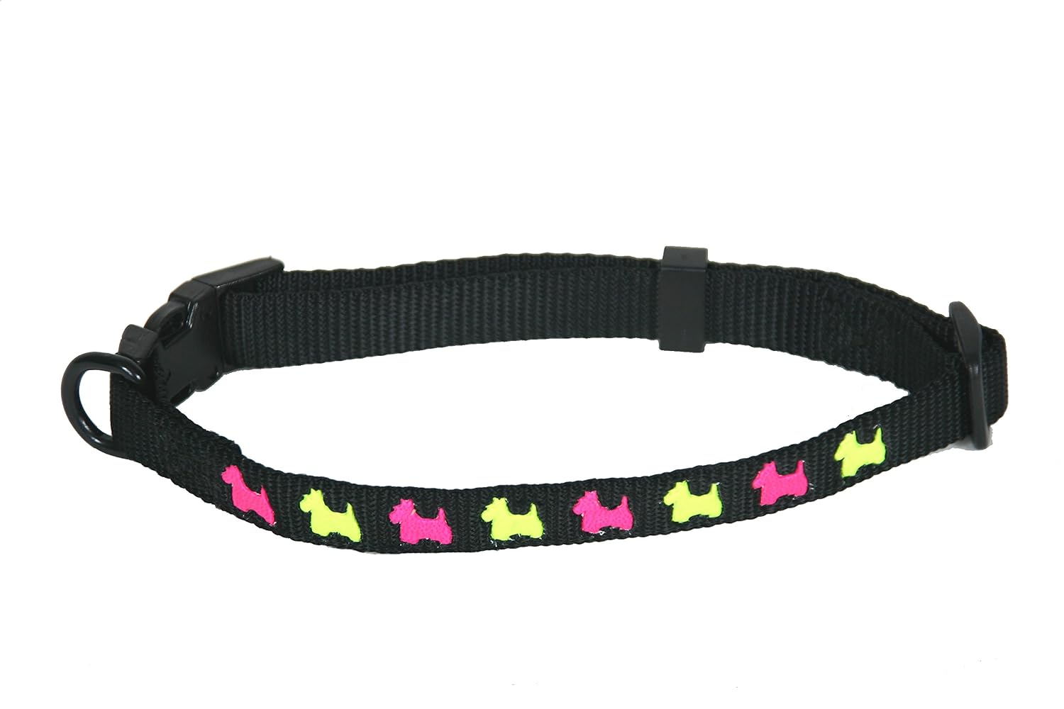 MARTIN SELLIER — Collier réglable pour chien noir motif chiens