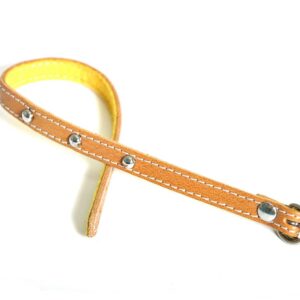 MARTIN SELLIER — Collier clouté en cuir feutré pour chien