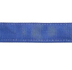 MARTIN SELLIER — Laisse double épaisseur en nylon bleu 40/60 cm