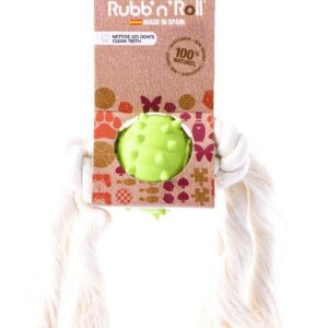 Tiendanimal RUBB'N'DENTAL — balle dentaire pour chien verte S