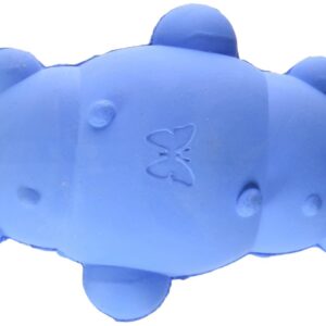 Simply Fido Rubb N Roll Buddy — jouet à mâcher en caoutchouc bleu