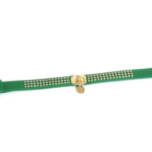 MARTIN SELLIER — Collier pour chien en cuir d’agneau strass 3 rangs