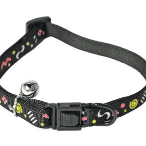 MARTIN — Collier pour chat en nylon Carnaval noir 25/35 cm