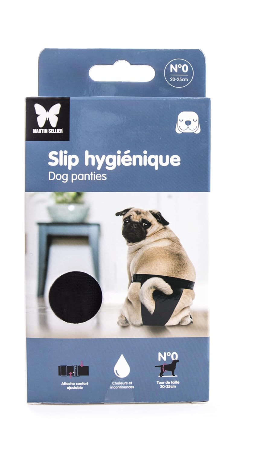 MARTIN — Slip hygiénique pour chien noir