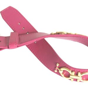 MARTIN SELLIER Omega — Collier en cuir d’agneau rose pour chien
