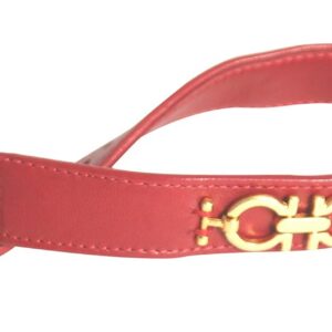 MARTIN SELLIER Omega — Collier en cuir d’agneau rouge pour chien