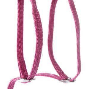 MARTIN SELLIER — Harnais H en nylon tubulaire pour chat rose