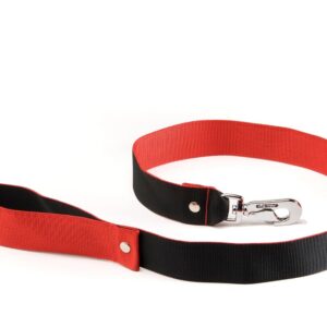 ALTER EGO — Laisse pour chien rouge et noire 100 cm x 40 mm