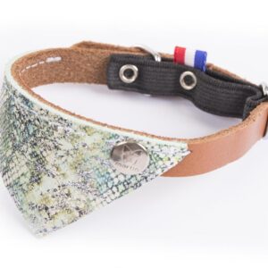 MARTIN Malibu — Collier bandana fantaisie en cuir pour chat