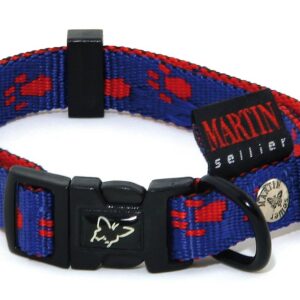 MARTIN Sellier Pattes Originales — Collier nylon réglable chien