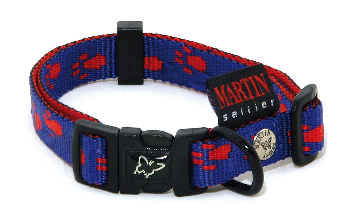 MARTIN Sellier Pattes Originales — Collier nylon réglable chien