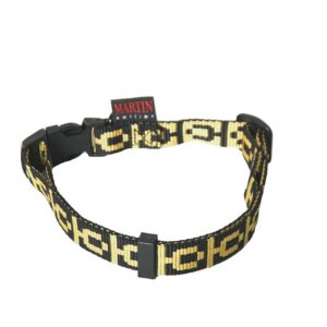 MARTIN SELLIER Santa — Collier réglable en nylon jaune/noir
