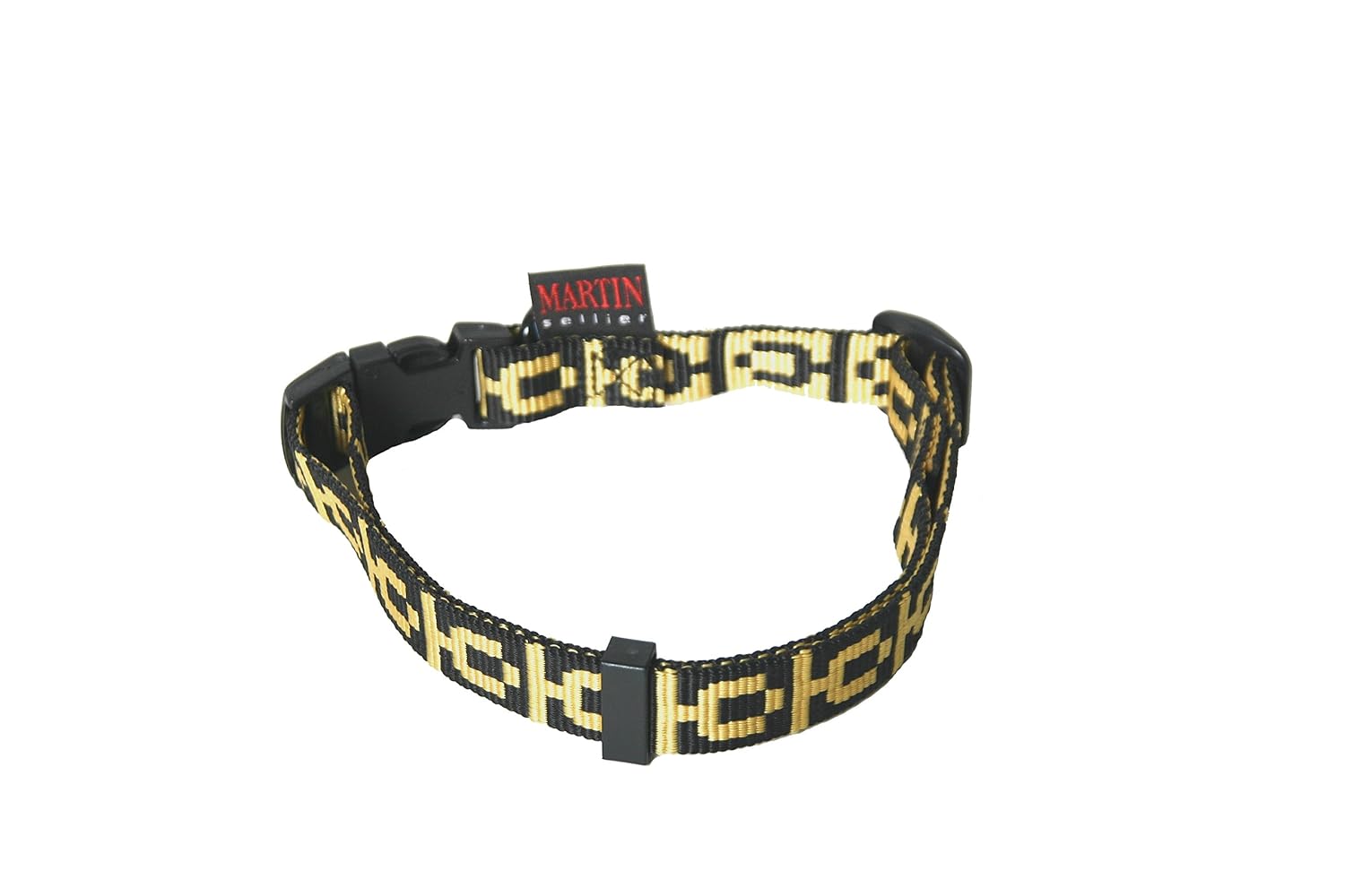 MARTIN SELLIER Santa — Collier réglable en nylon jaune/noir