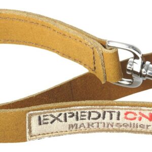 MARTIN SELLIER Expédition — Laisse en cuir pour chien beige