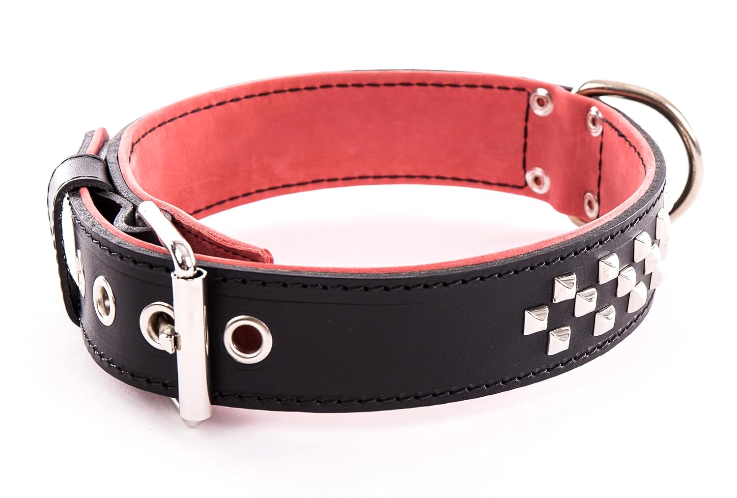 MARTIN SELLIER — Collier en cuir spécial molosse 70 cm noir