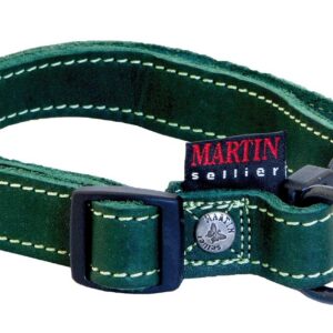 MARTIN SELLIER — Collier réglable pour chien en cuir naturel