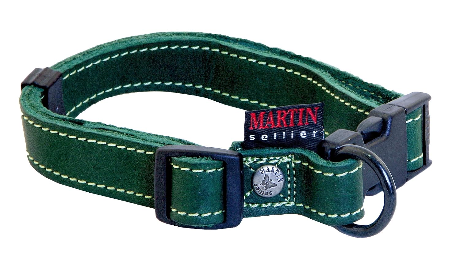 MARTIN SELLIER — Collier réglable pour chien en cuir naturel