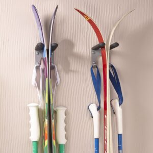 DICOAL — Support mural double crochet pour skis et bâtons
