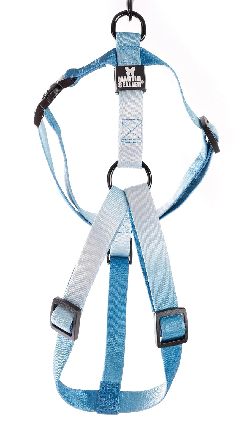 MARTIN SELLier Color Vibe — Harnais pour chien nylon bleu réfléchissant