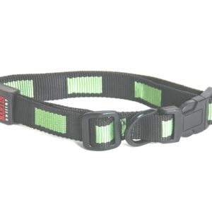 MARTIN SELLIER Matrix — Collier réglable en nylon vert/noir