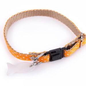 ALTER EGO — Collier réglable pour chat à pois orange