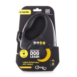MARTIN — Laisse rétractable sangle fluo