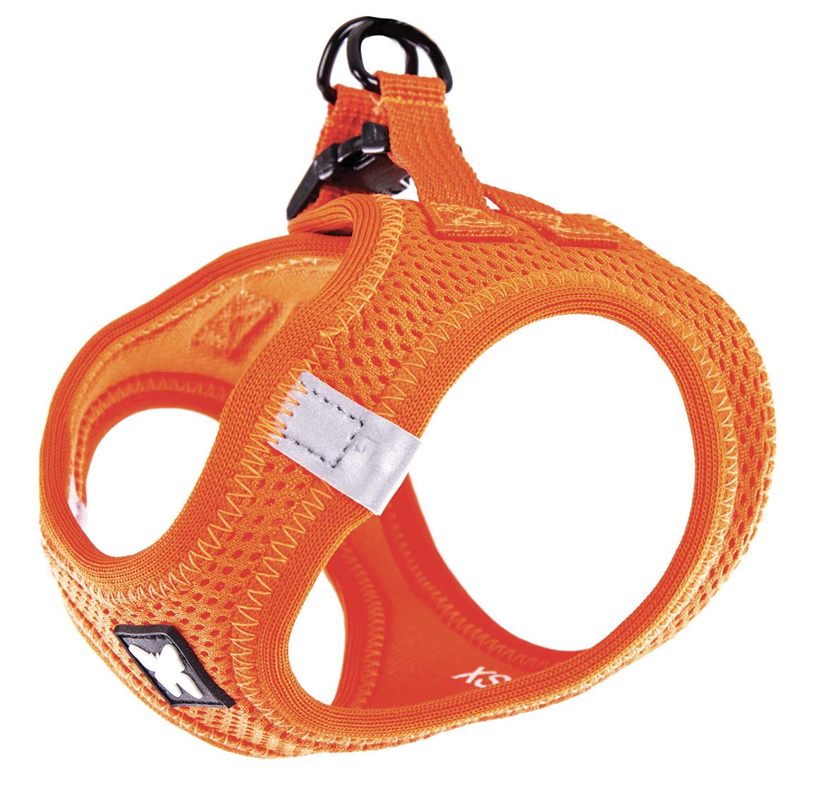 SAKIOO — Harnais chien mesh réfléchissant orange XXXS