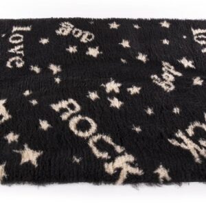 MARTIN PetBed — Tapis épais découpé 50 x 75 cm noir/blanc