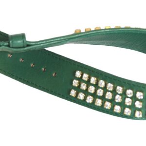 MARTIN — Collier en cuir d’agneau pour chien strass 3 rangs