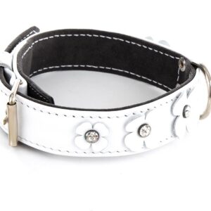MARTIN SELLIER — Collier cuir fantaisie trèfle blanc