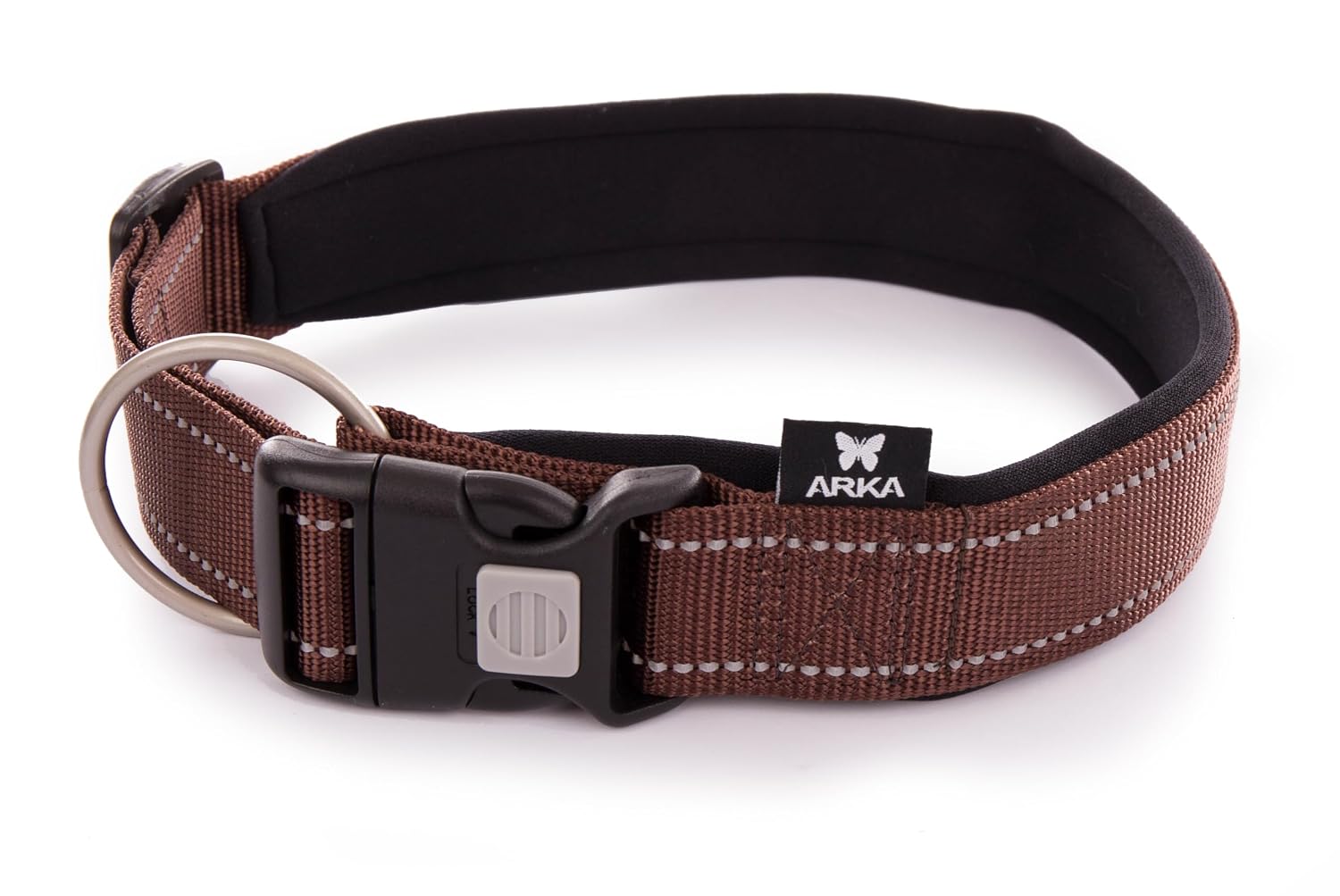 MARTIN SELLIER Néo+ — Collier en nylon réglable marron 40-50cm