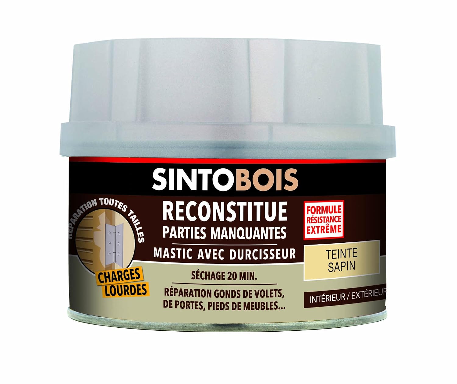 SINTO — Pâte à bois charges lourdes sapin 190 g