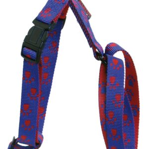 MARTIN SELLIER Pattes — Harnais réglable en nylon bleu/rouge