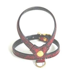 MARTIN SELLIER Granite Vernis — Harnais pour chien rouge/noir