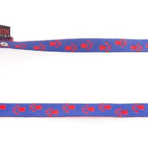 MARTIN SELLIER Patte — Laisse en nylon pour chien bleu/rouge