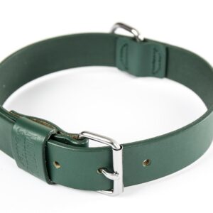 MARTIN SELLIER — Collier en cuir coupé franc pour chien