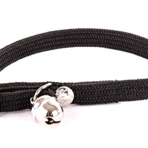 MARTIN — Collier élastique tubulaire en nylon pour chat noir