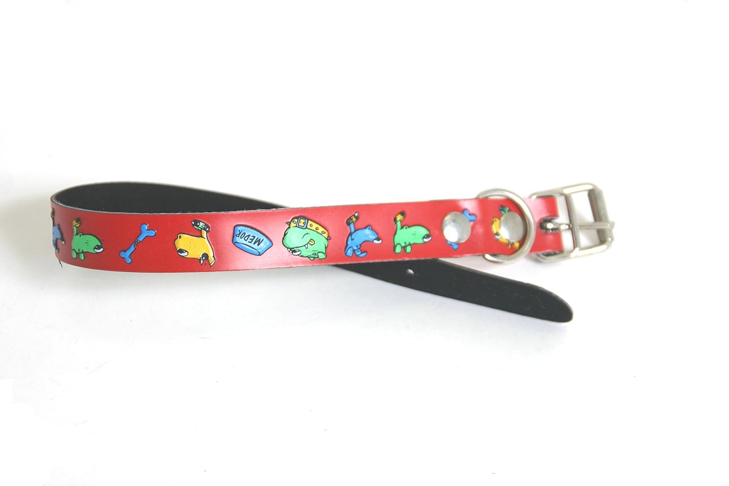 MARTIN SELLIER — Collier pour chien sérigraphié rouge