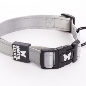 MARTIN — Collier pour chien en nylon réfléchissant gris 35-45 cm