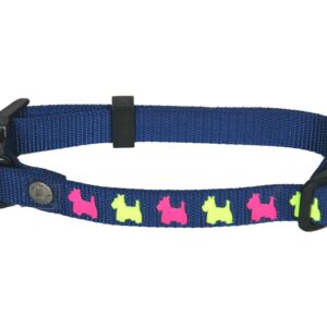 MARTIN SELLIER — Collier réglable pour chien bleu 16 mm