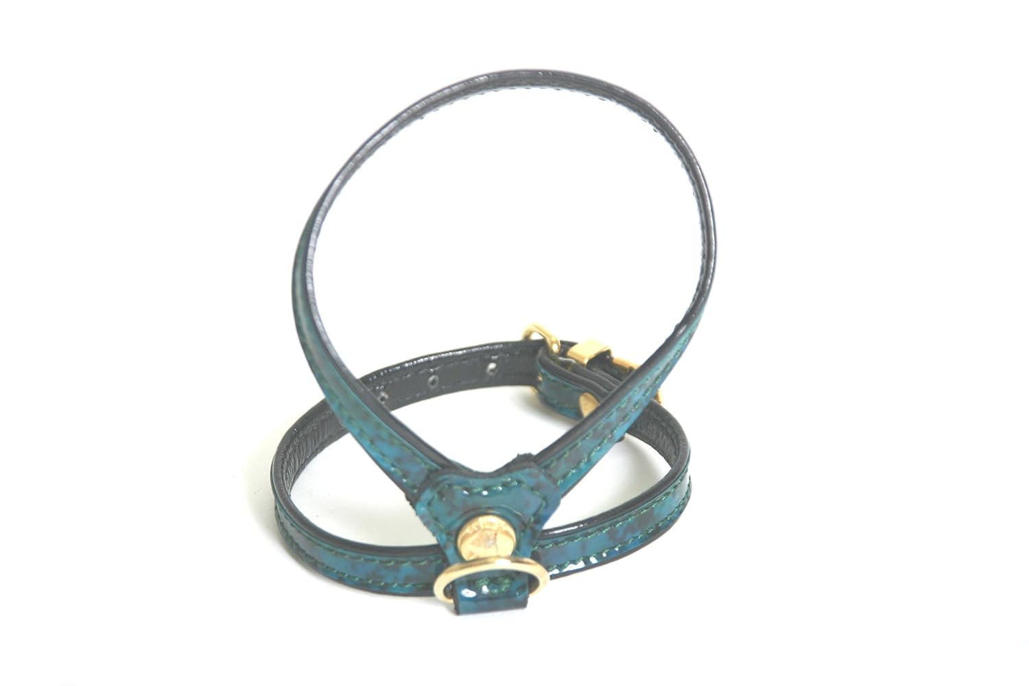 MARTIN SELLIER — Harnais pour chien TPU granité vernis vert