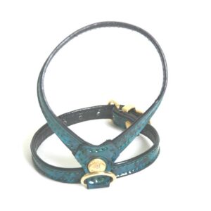 MARTIN SELLIER — Harnais pour chien TPU granité vernis bleu