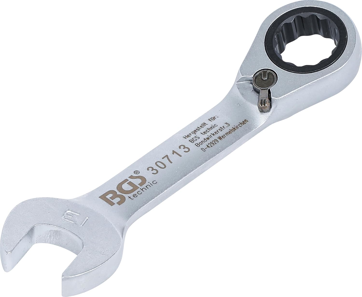 BGS — Clé mixte à cliquet courte réversible 13 mm