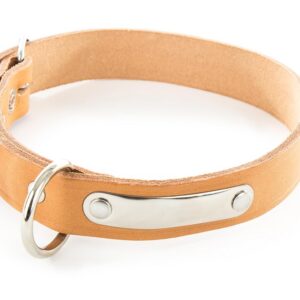 MARTIN — Collier en cuir naturel coupé franc 22-47 cm