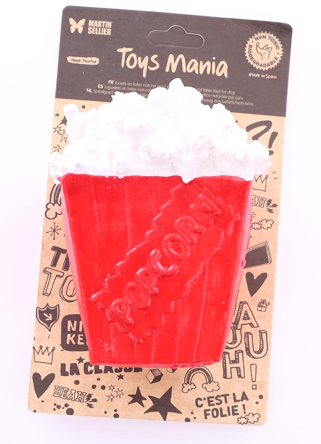 MARTIN — Jouet Pop-Corn en latex pour chien