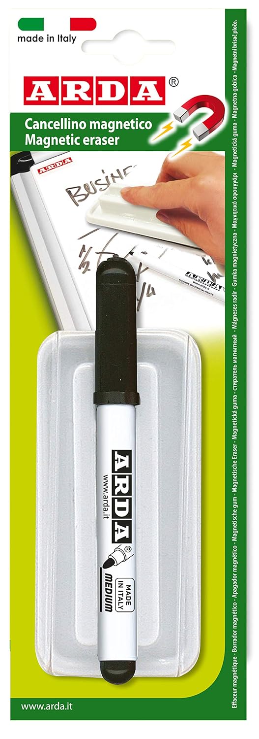 ARDA 62 — Effaceur magnétique avec porte-marqueur et 1 marqueur