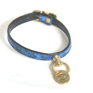 MARTIN SELLIER — Collier pour chien en TPU granité bleu/noir